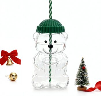 Bear-Shaped Glass Cup