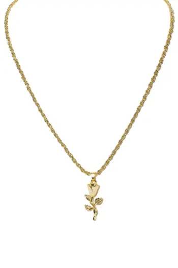 Rose Pendant Chain Necklace